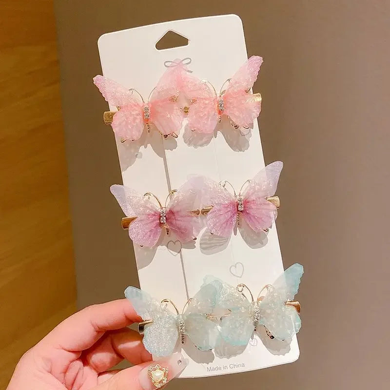 6PCS Colorful Butterfly Hair Clips