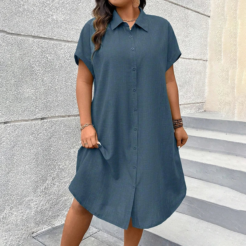 Summer Casual Women’s Shirt Dress