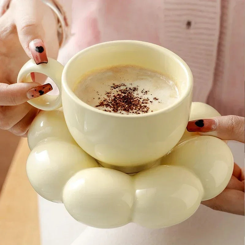 Ceramic Cloud Mug & Plate Set