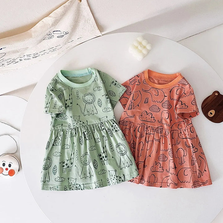 Sanlutoz Short Sleeve Summer Baby Dress