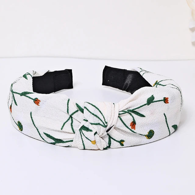 Fashion Flower Solid Color Hair Bands