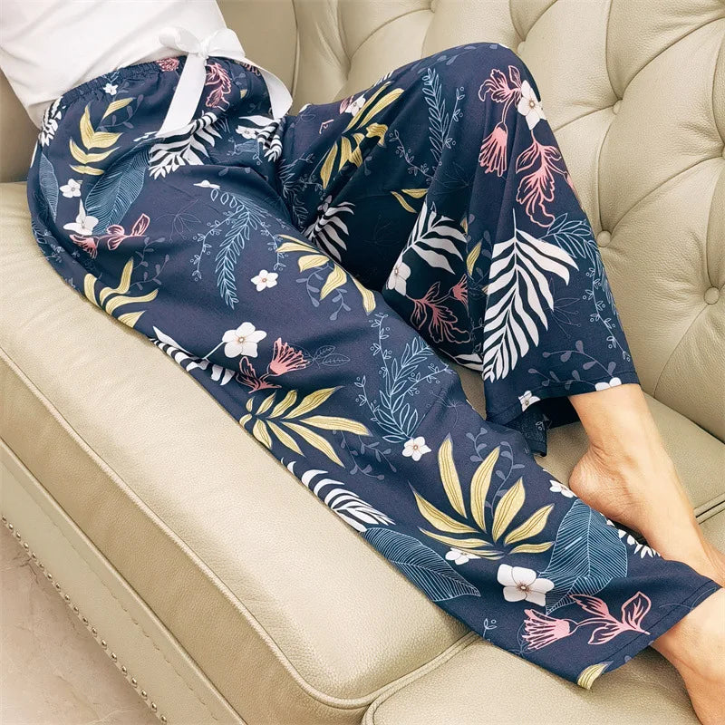 Loose Wide Leg Sleepwear Pants