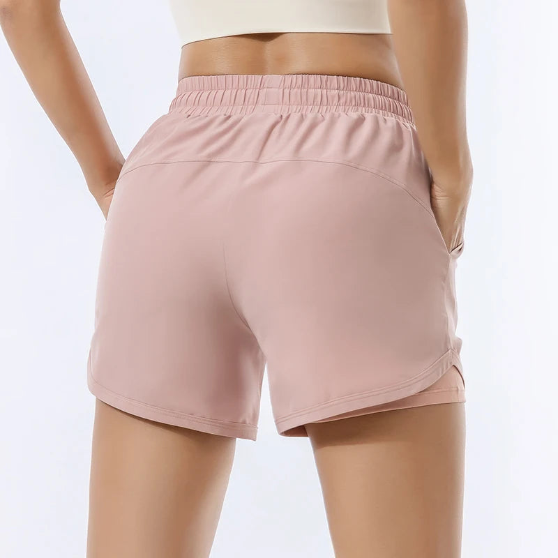 High-Waisted Loose Sports Shorts