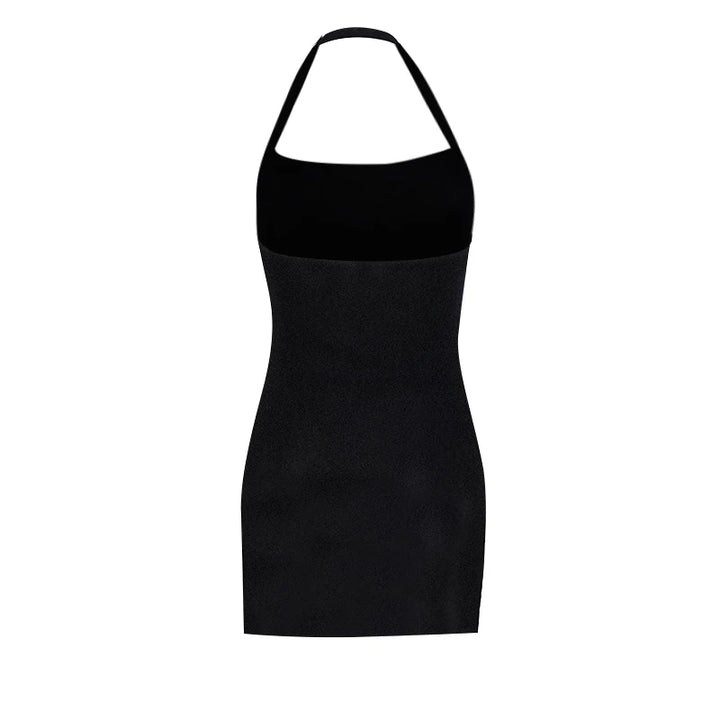 Halter Neck Circle Split Sexy Dress for Summer Holiday Style