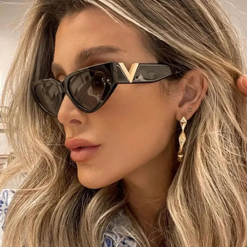 Luxury Glamour Women Brand Kitten Eye Sunglasses