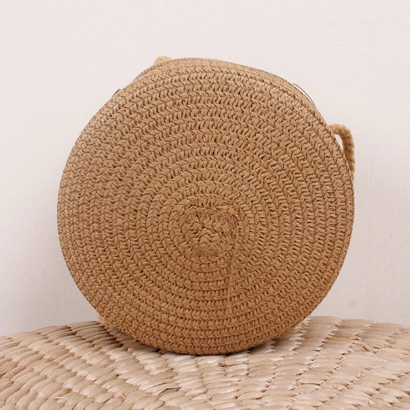 Fashionable Summer Woven Straw Crossbody Shoulder Bag