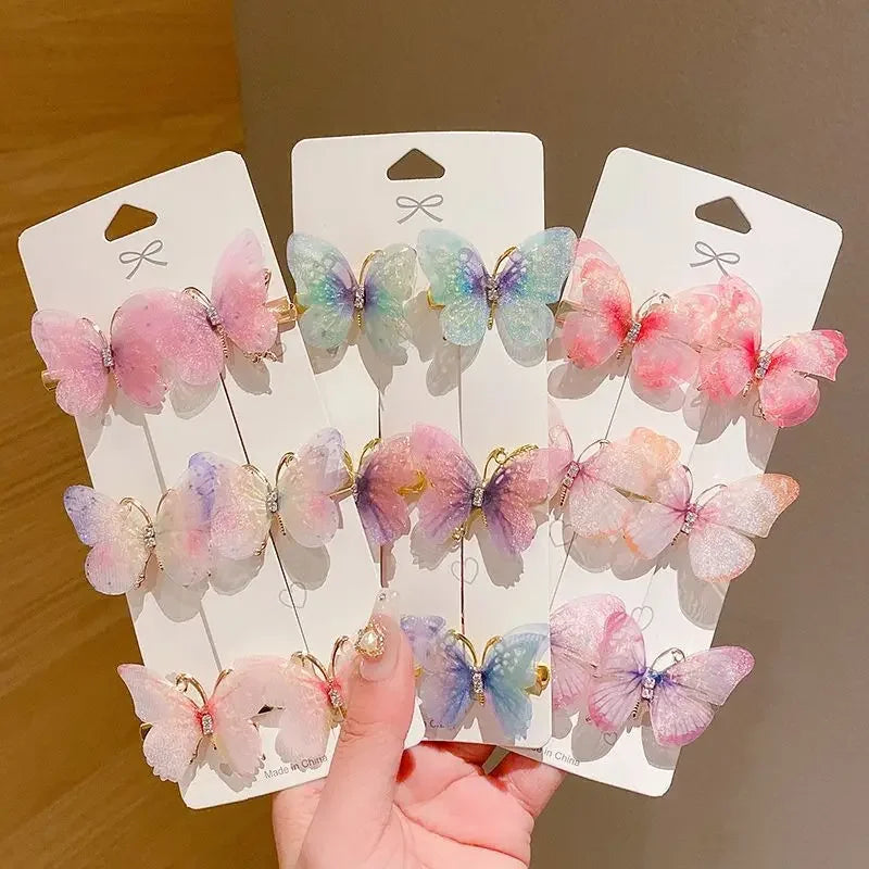 6PCS Colorful Butterfly Hair Clips