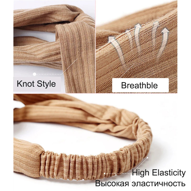 Soft Elastic Knotted Headband