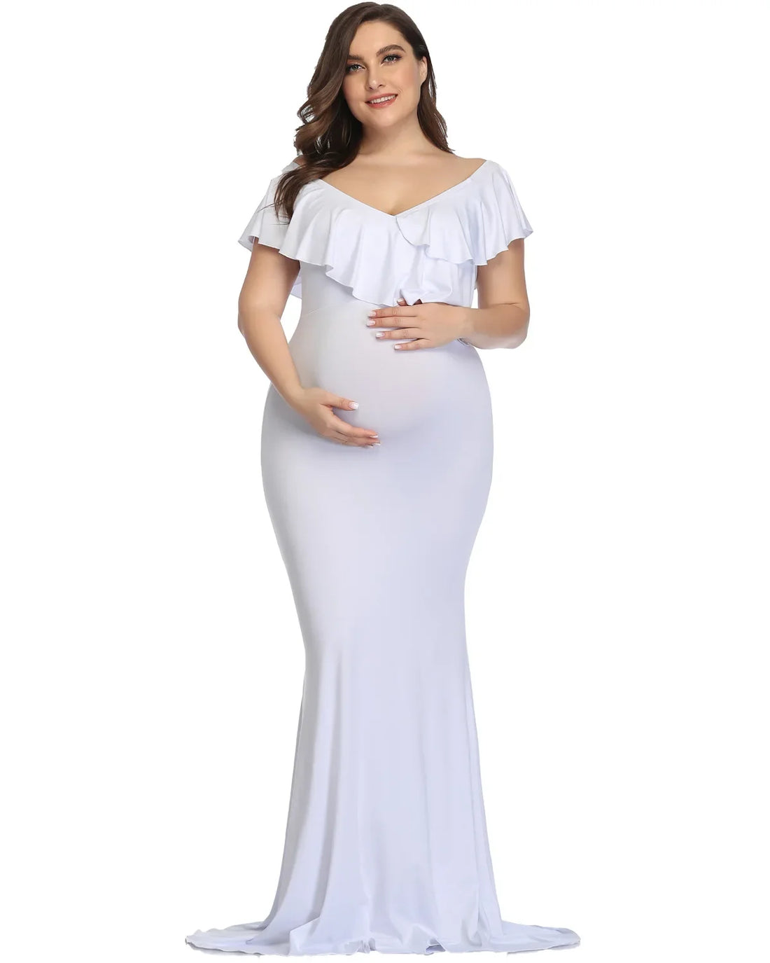 Elegant Plus Size Maternity Dress