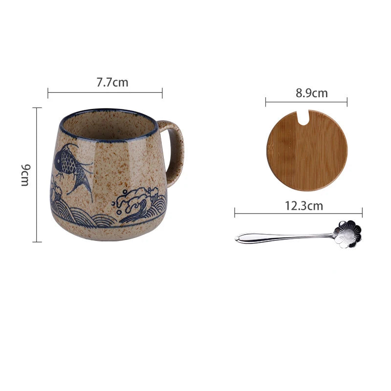 350ml Japanese Retro Ceramic Coffee Mug