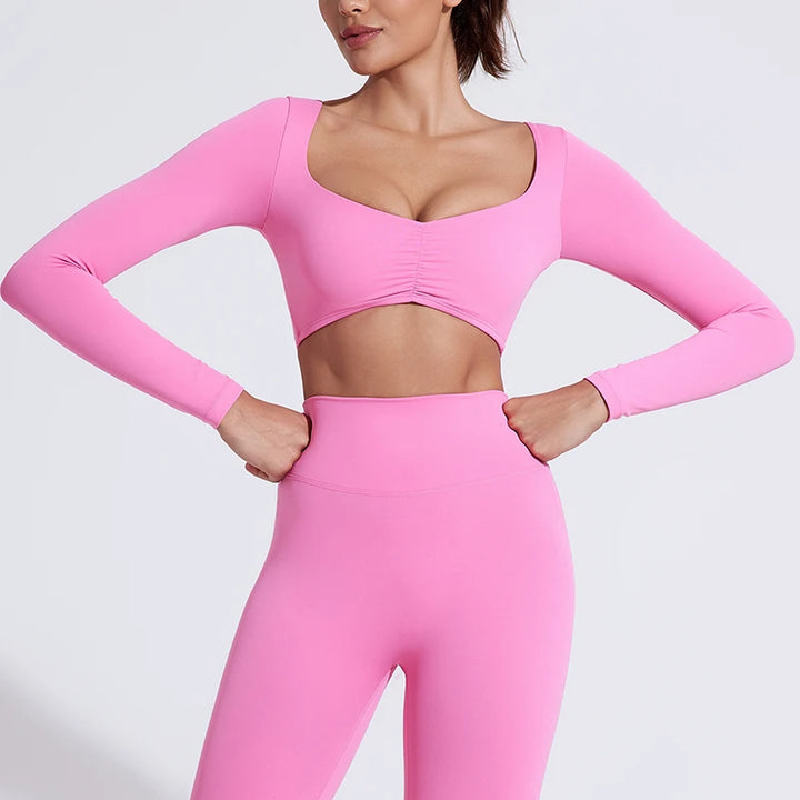 QINACTIVE Women’s Yoga Crop Top