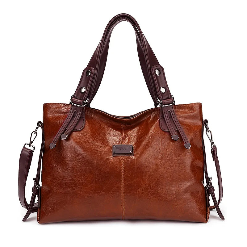 Vintage Soft Leather Tote Bag