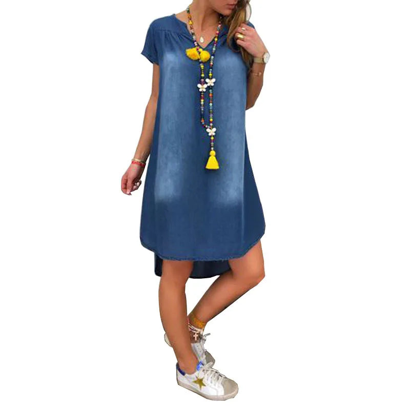 Loose Denim A-line Dress