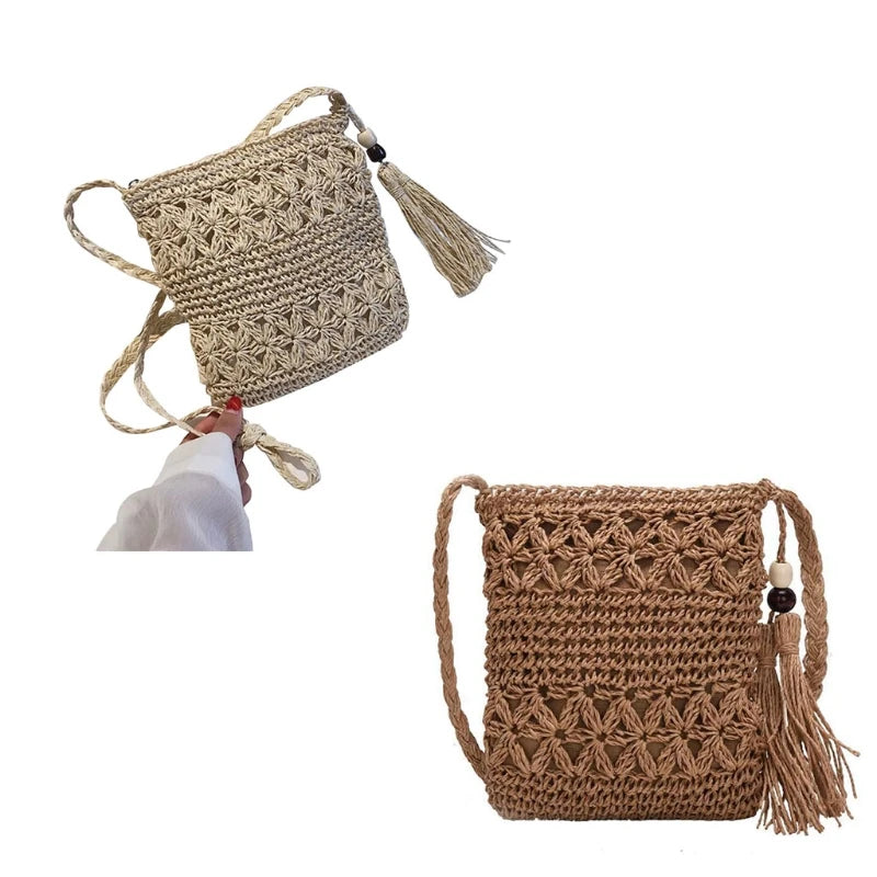 Women’s Beach Woven Straw Shoulder Bag