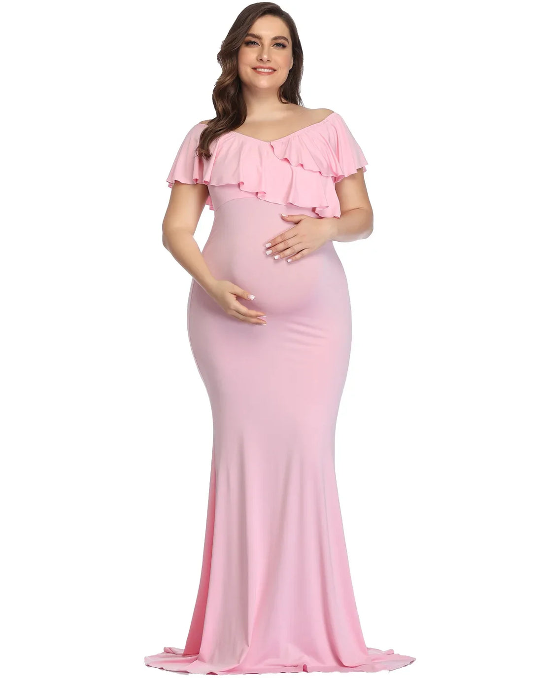 Elegant Plus Size Maternity Dress