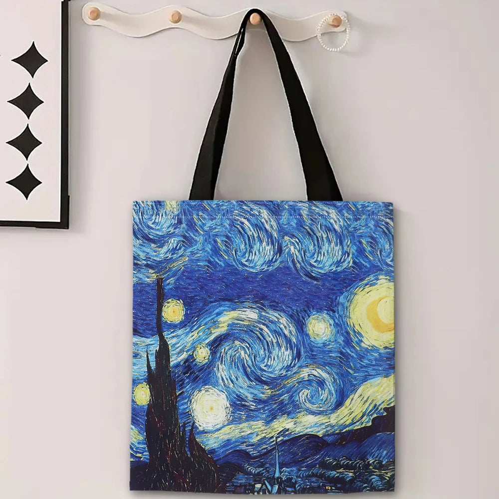 Van Gogh Art Series Linen Handbag