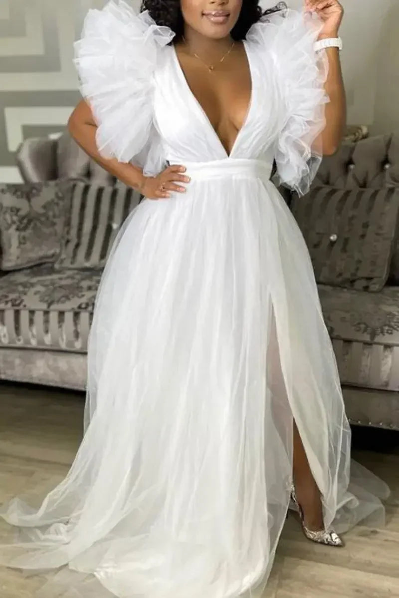 Plus Size Maternity Tulle Dress