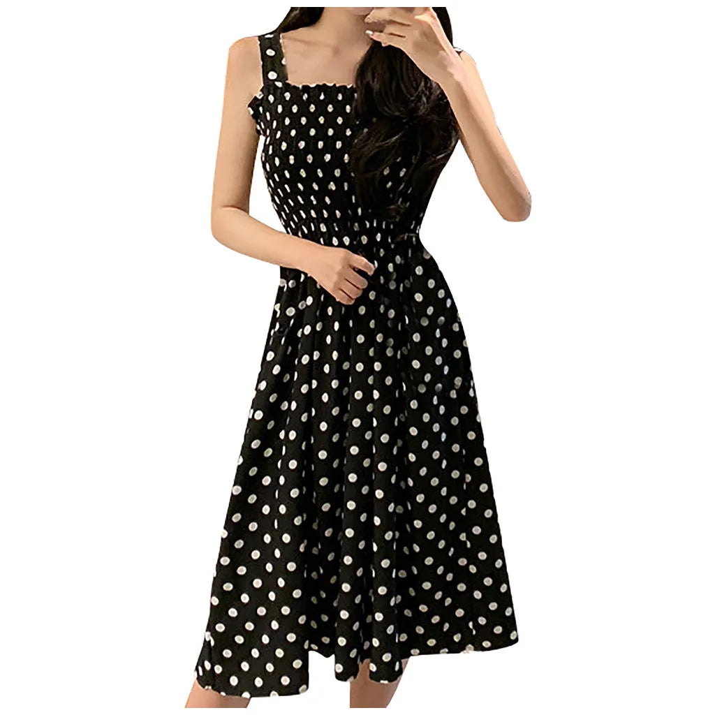 Summer Fashion Loose Polka Dot Plus Casual Dress