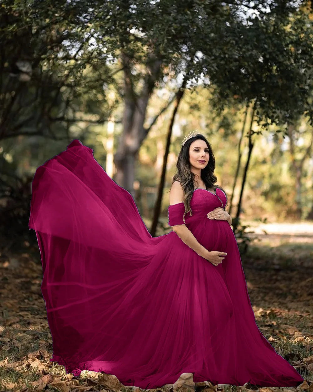 Off Shoulder Maternity Dress