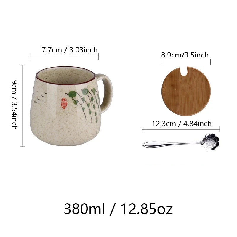 350ml Japanese Retro Ceramic Coffee Mug