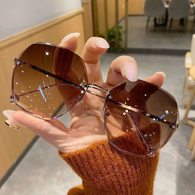 Fashion Polygonal Metal Sunglasses