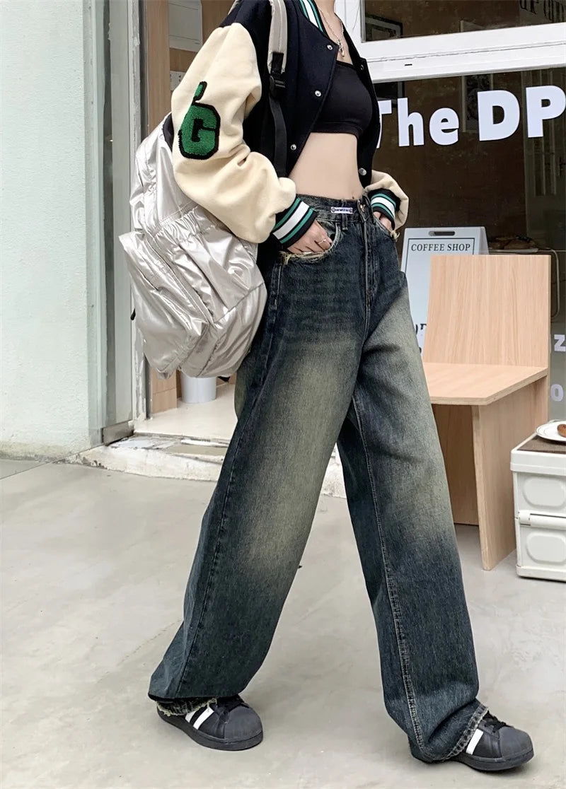 Harajuku Style Loose Wide Leg Jeans