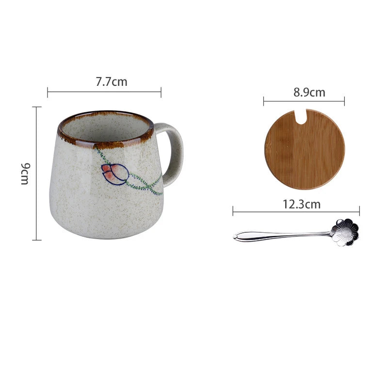 350ml Japanese Retro Ceramic Coffee Mug