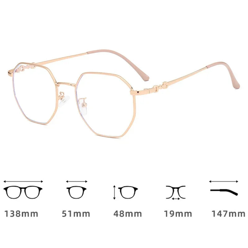 Luxury Anti-Blue Light Myopia Glasses