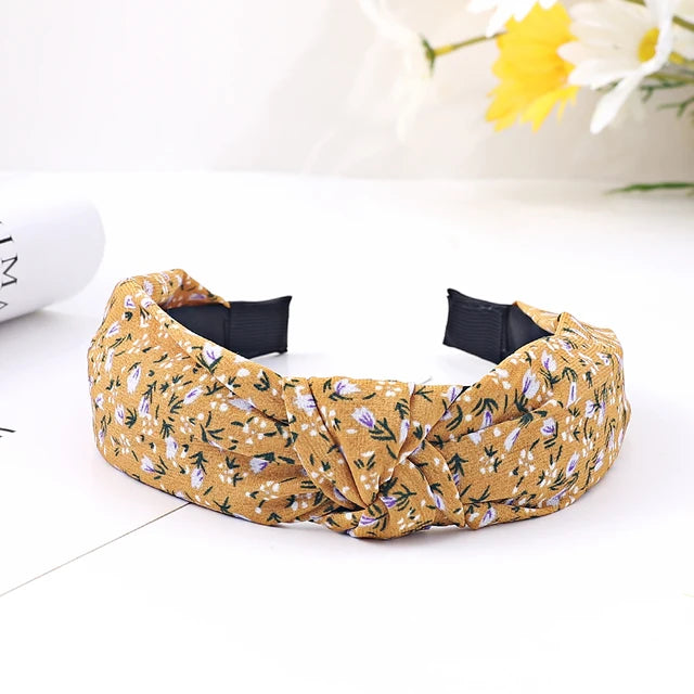 Fashion Flower Solid Color Hair Bands