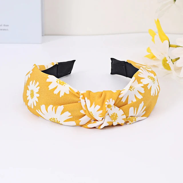 Fashion Flower Solid Color Hair Bands