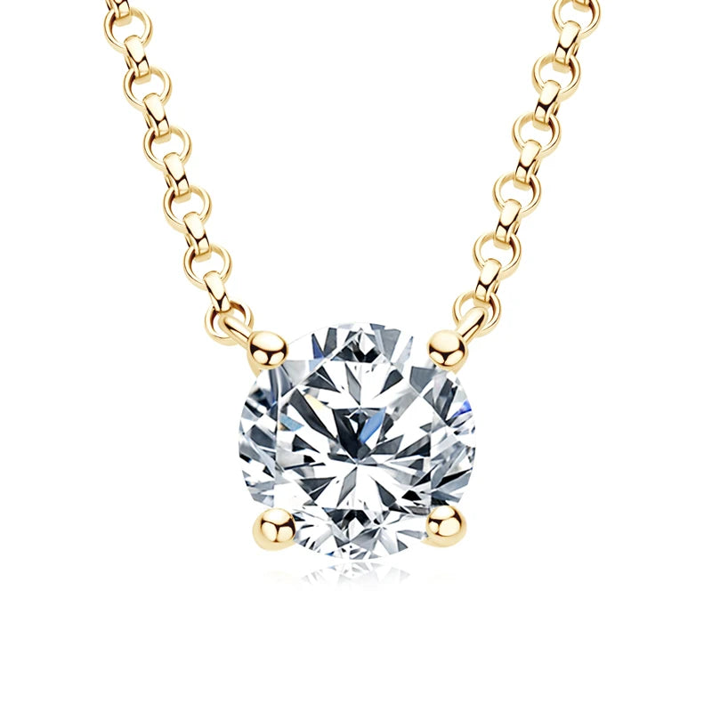 Moissanite Solitaire Pendant Necklace