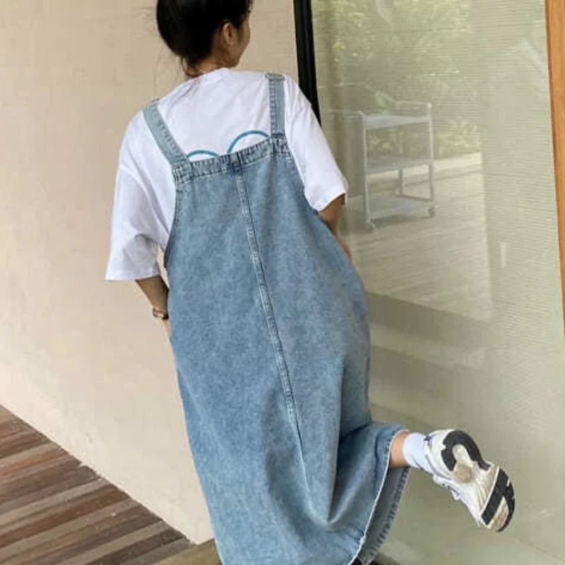 Spring Summer Denim Overall Dress