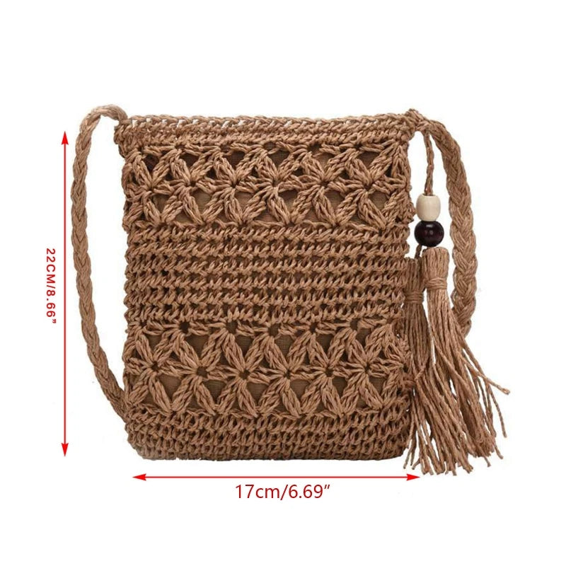 Women’s Beach Woven Straw Shoulder Bag