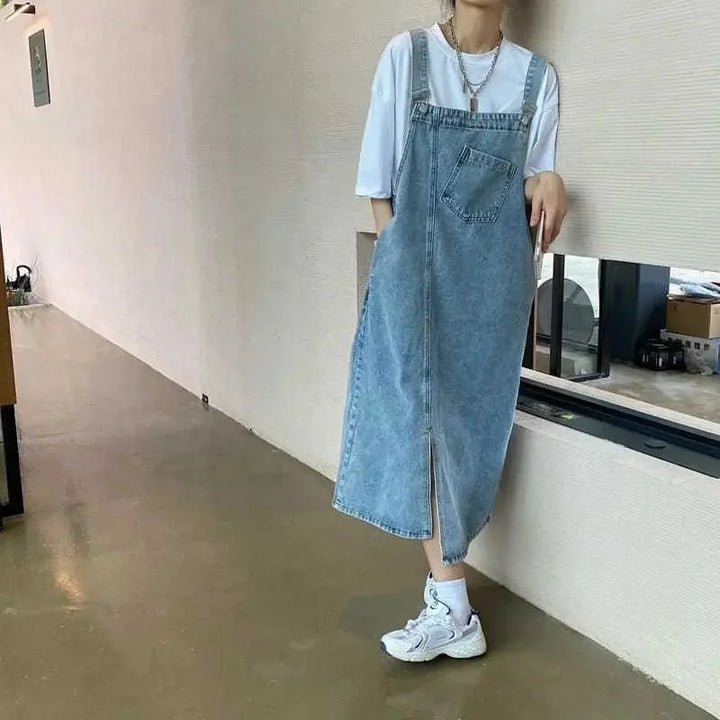 Spring Summer Denim Overall Dress