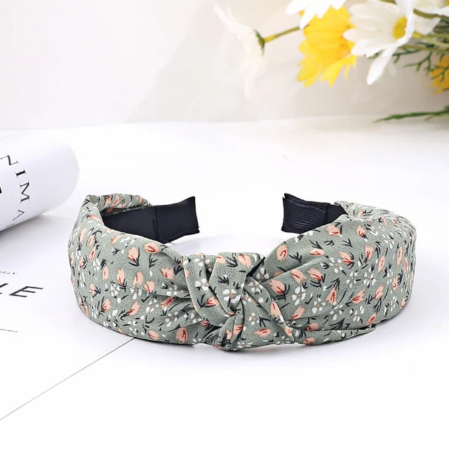 Fashion Flower Solid Color Hair Bands