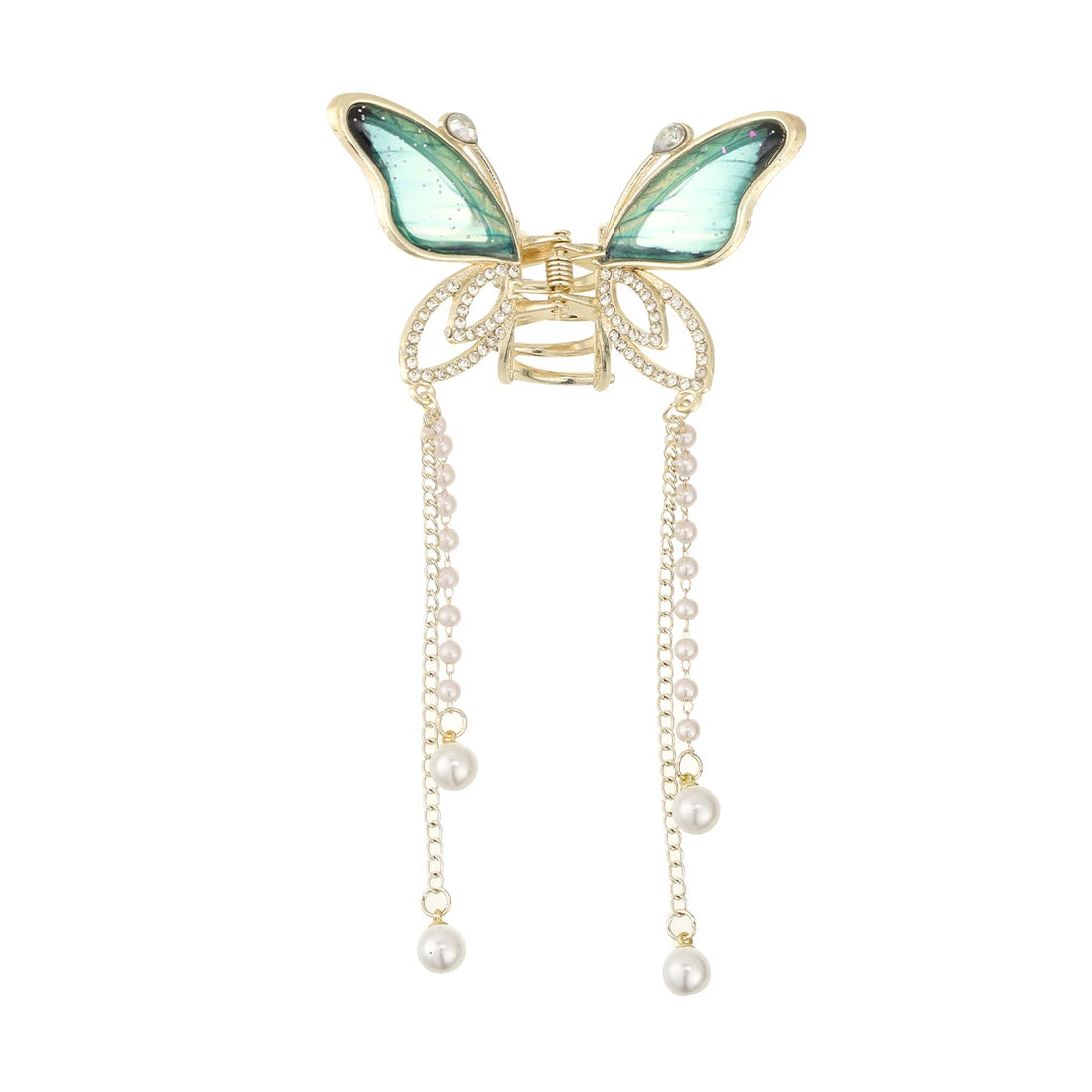 Pearl Tassel Hair Claw Clip for Women and Girls