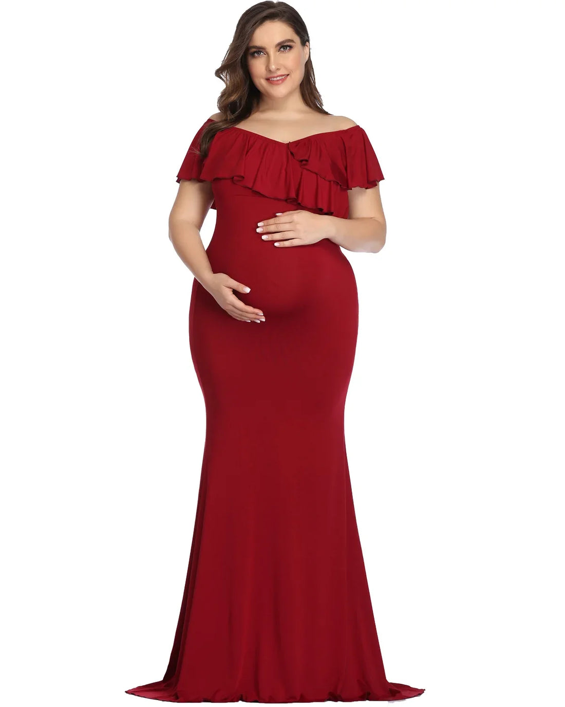 Elegant Plus Size Maternity Dress