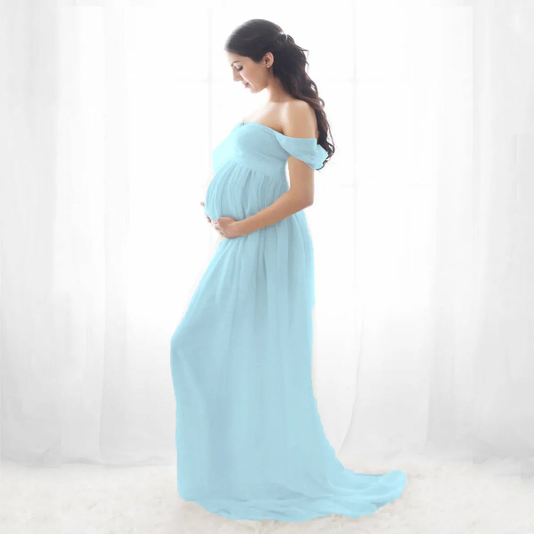 Elegant Maternity Photoshoot Dress