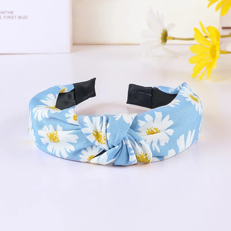 Fashion Flower Solid Color Hair Bands