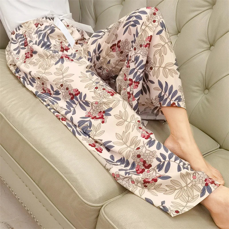 Loose Wide Leg Sleepwear Pants