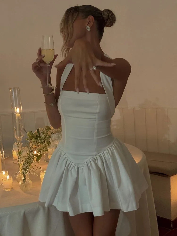 Sexy Backless Halter Dress