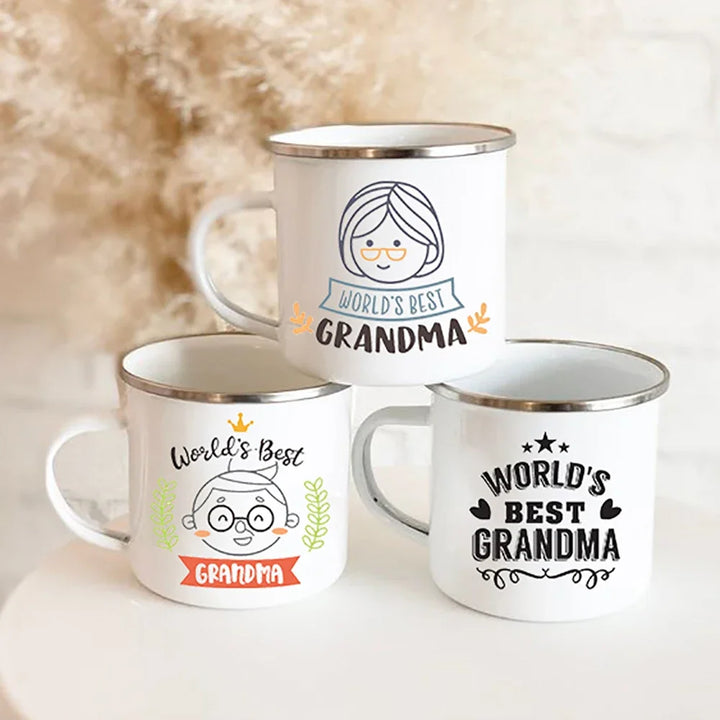 World’s Best Grandma Enamel Mug