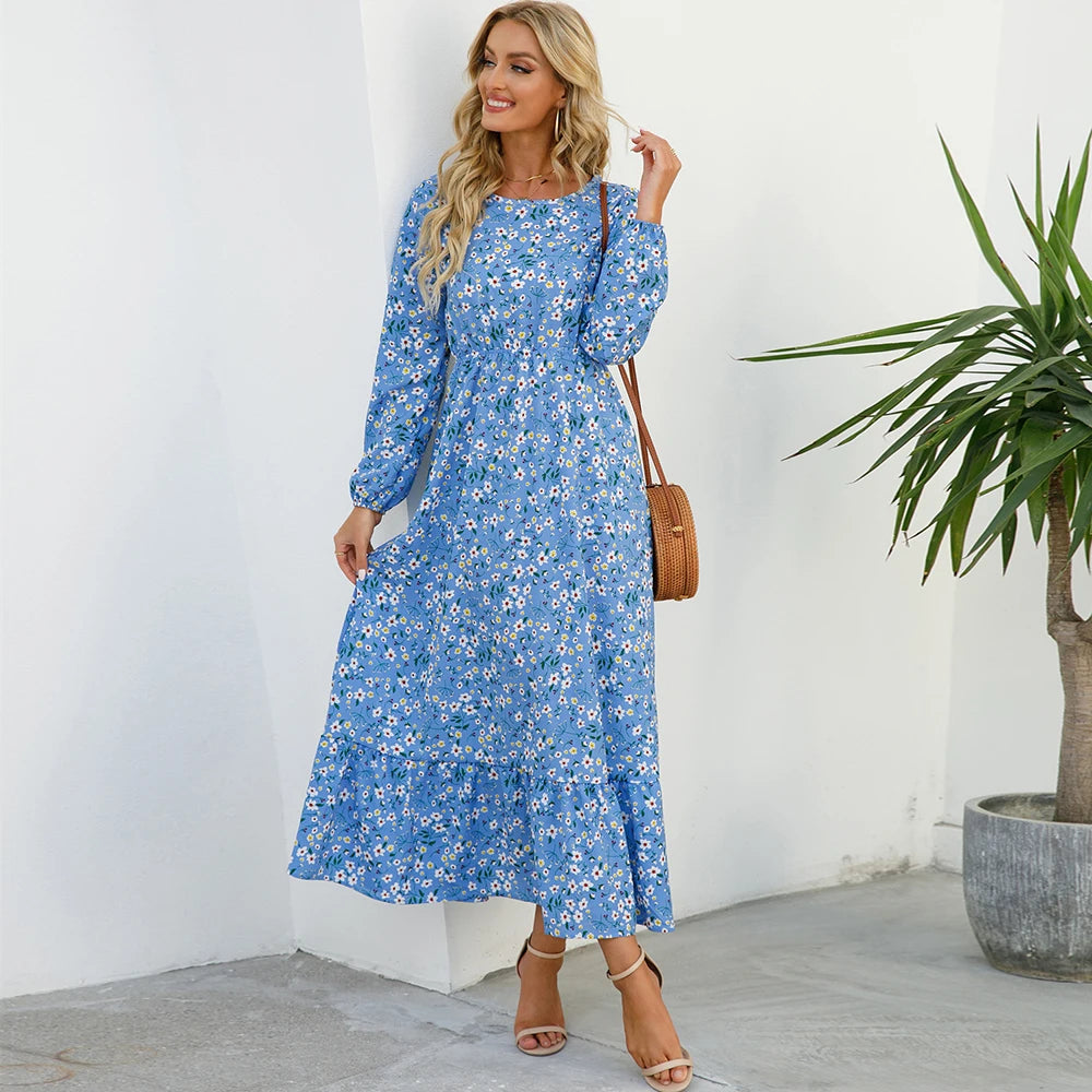 Bohemian Women’s Floral Maxi Dress