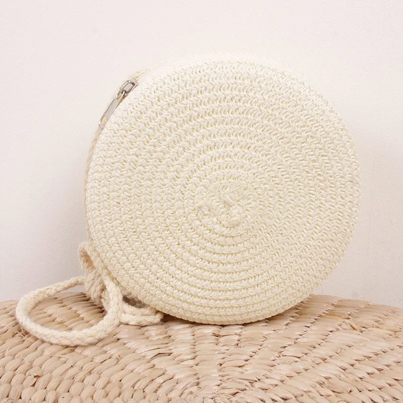 Fashionable Summer Woven Straw Crossbody Shoulder Bag