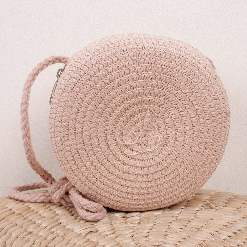 Fashionable Summer Woven Straw Crossbody Shoulder Bag