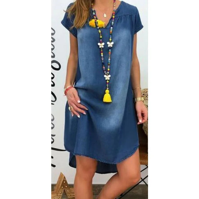 Loose Denim A-line Dress