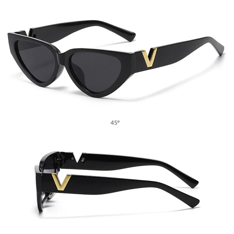 Luxury Glamour Women Brand Kitten Eye Sunglasses