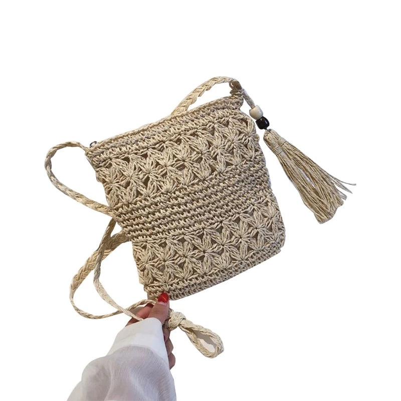 Women’s Beach Woven Straw Shoulder Bag