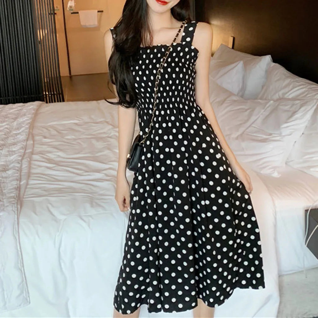 Summer Fashion Loose Polka Dot Plus Casual Dress