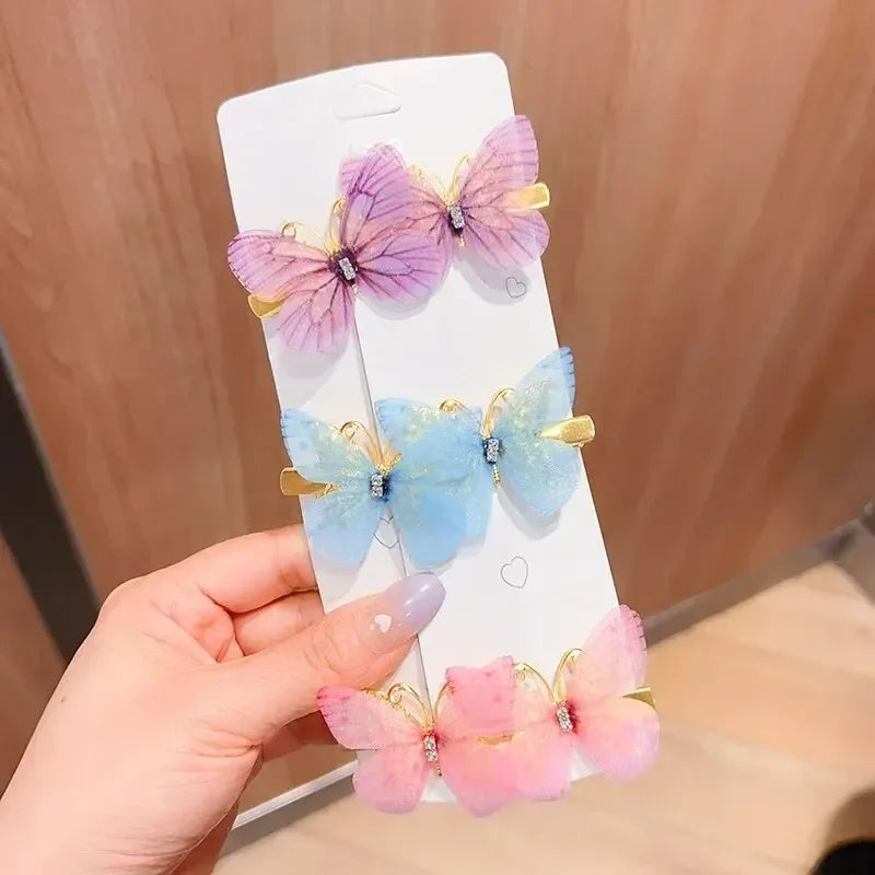 6PCS Colorful Butterfly Hair Clips